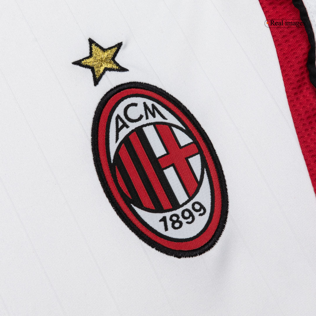 Retro AC Milan Mens Away Long Sleeve Soccer Jersey 2006/07 White