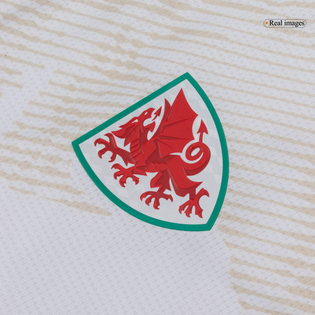 Wales Mens Away Soccer Jersey World Cup 2026 White - Player Version