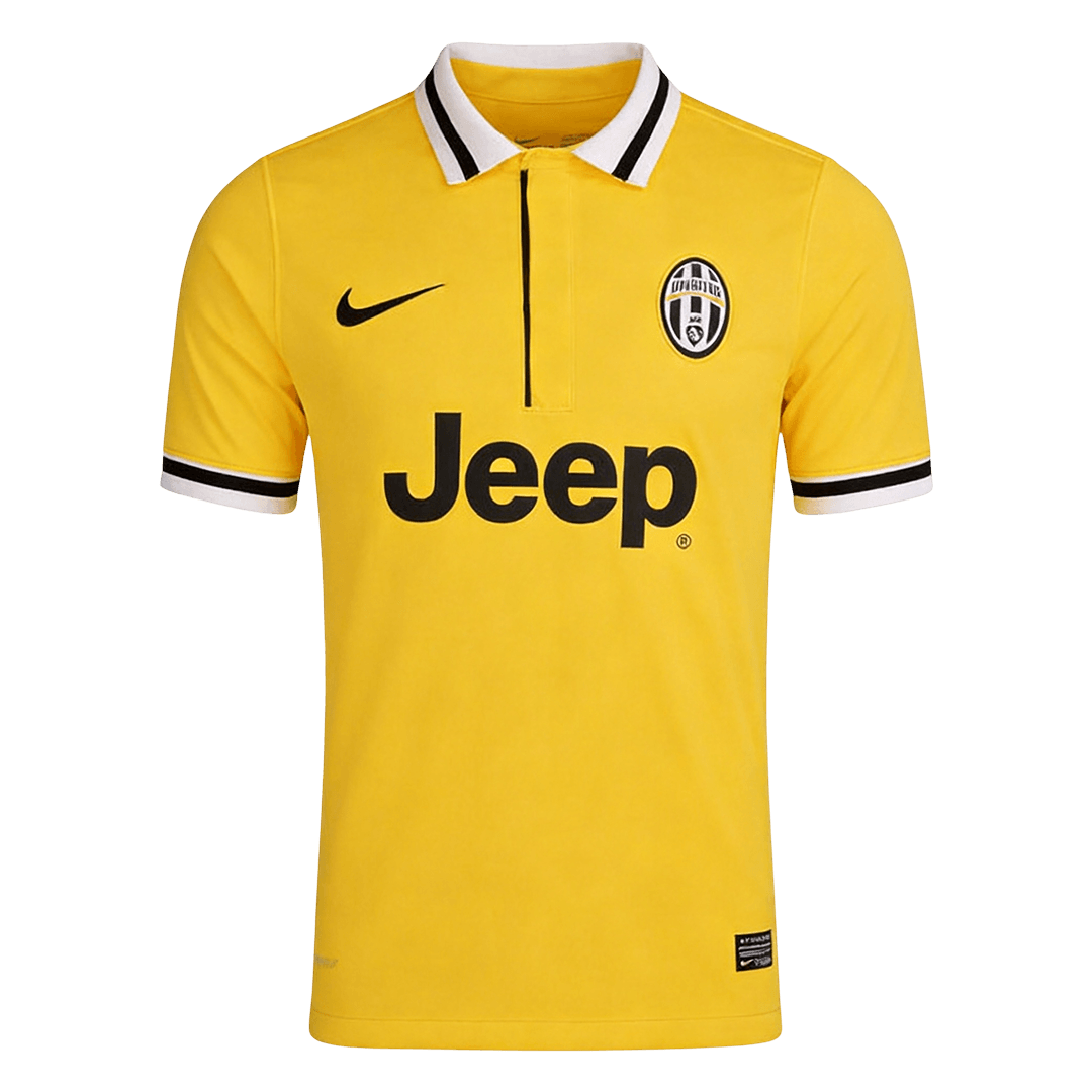 Retro CHIELLINI #3 Juventus Mens Away Soccer Jersey 2013/14 Yellow