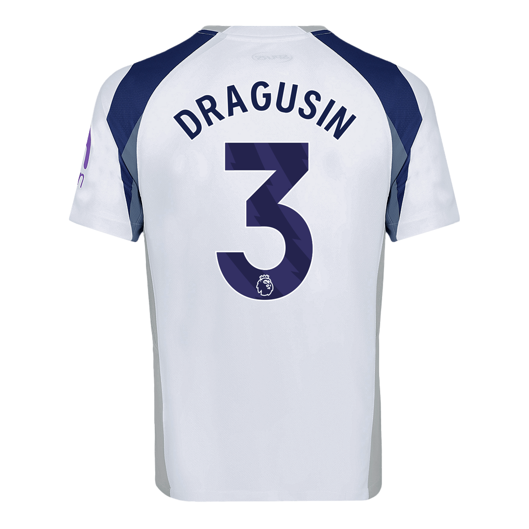 DRAGUSIN #3 Tottenham Hotspur Mens Home Soccer Jersey 2025/26 White