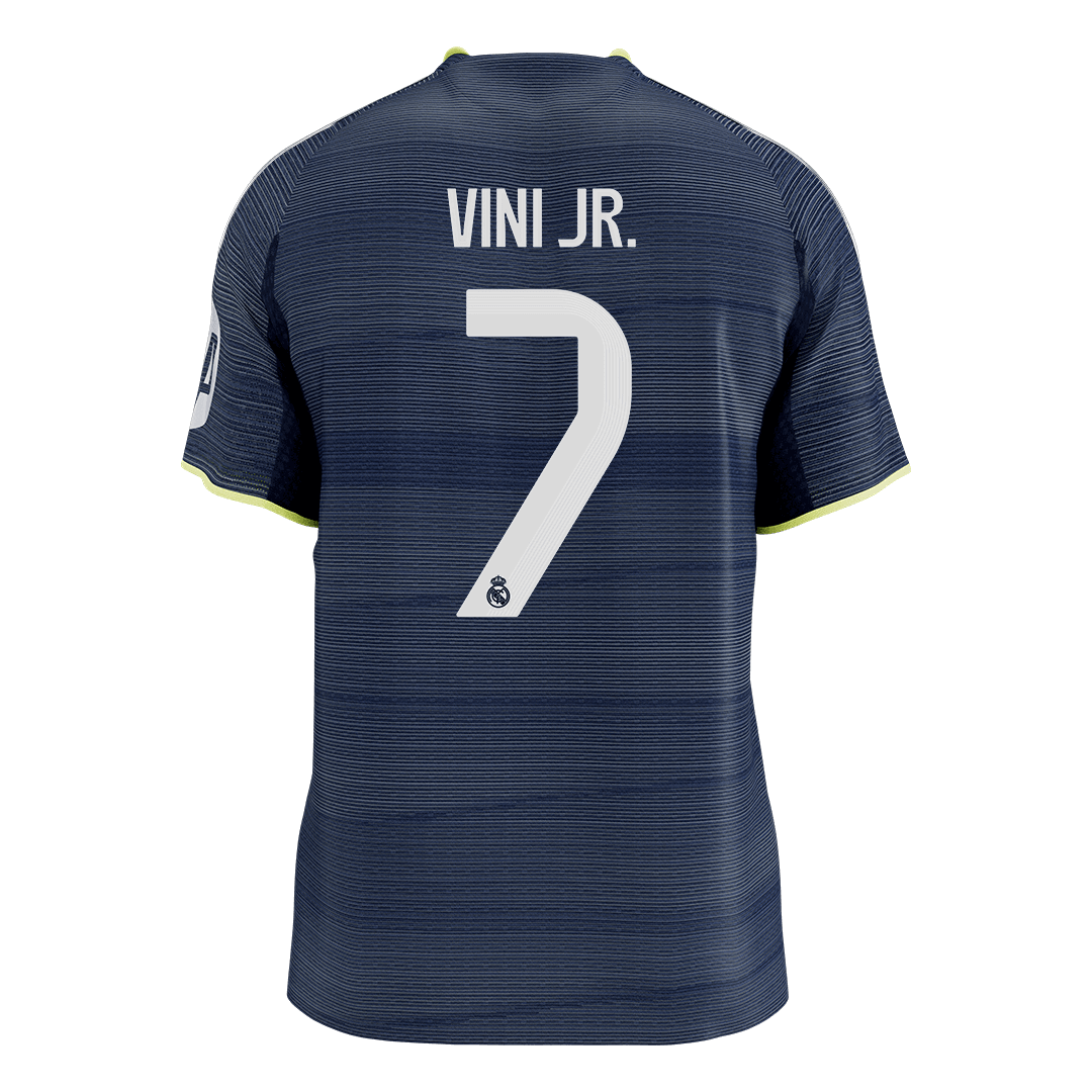 VINI JR. #7 Real Madrid Mens Away Soccer Jersey 2025/26 Navy - Player Version [PREMIUM]