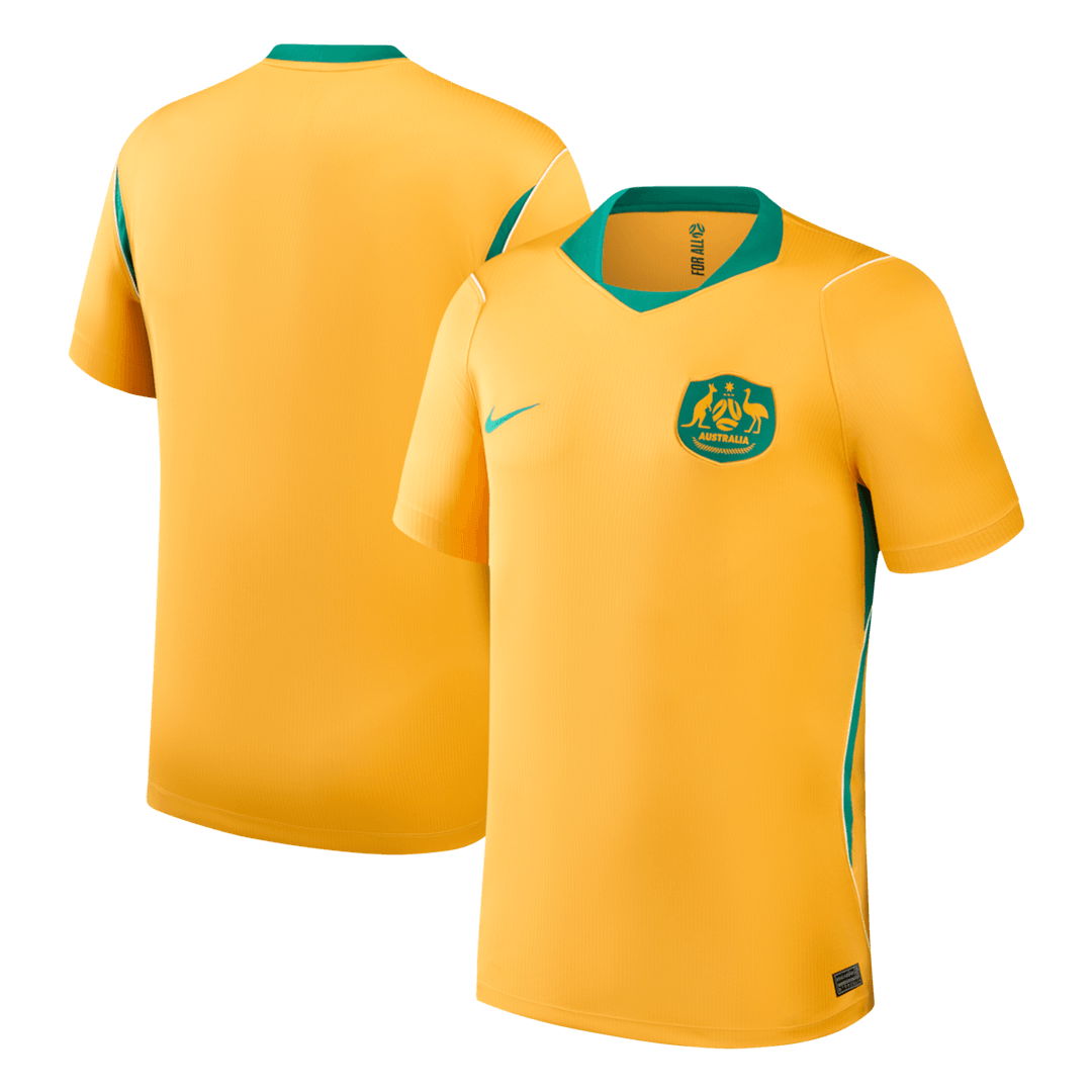 Australia Mens Home Soccer Jersey World Cup 2026 Yellow