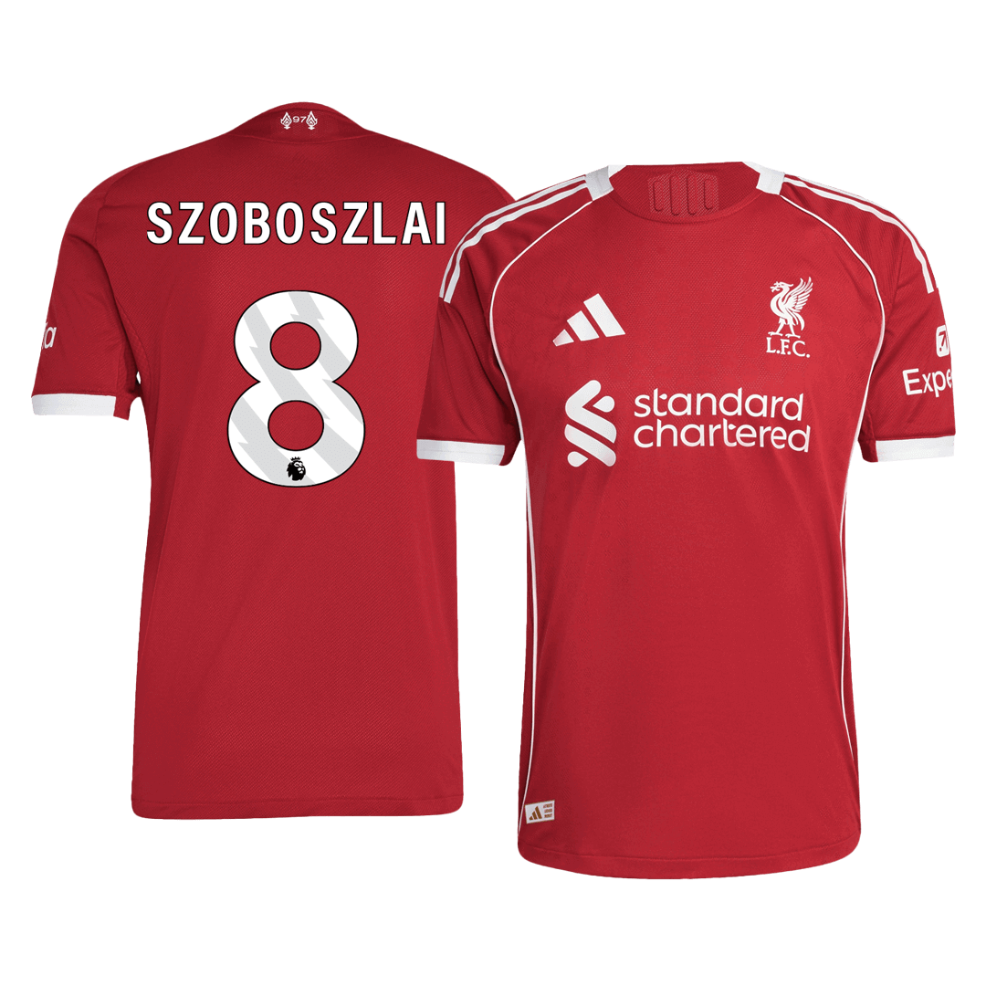 SZOBOSZLAI #8 Liverpool Mens Home Soccer Jersey 2025/26 Red - Player Version