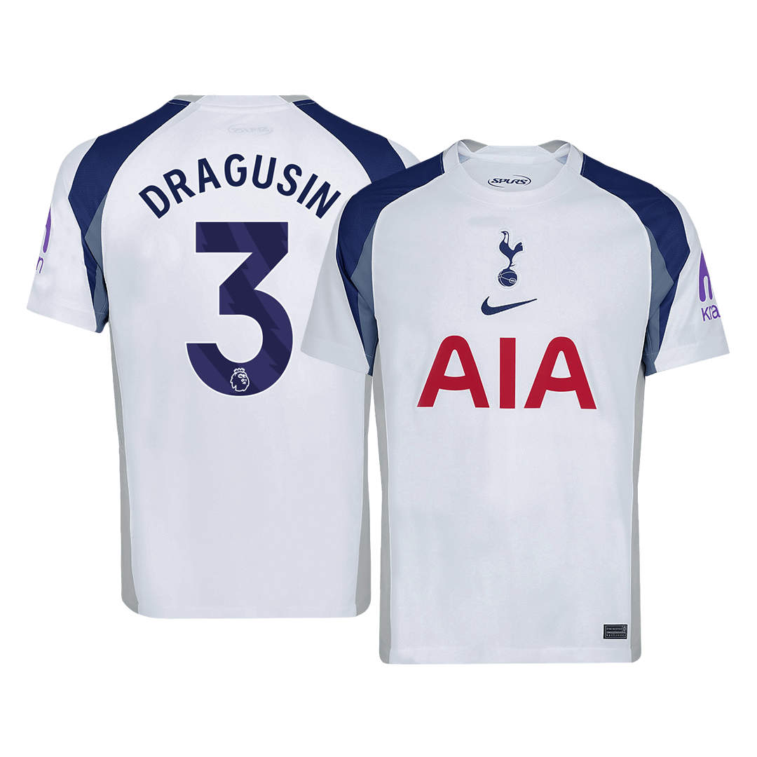 DRAGUSIN #3 Tottenham Hotspur Mens Home Soccer Jersey 2025/26 White