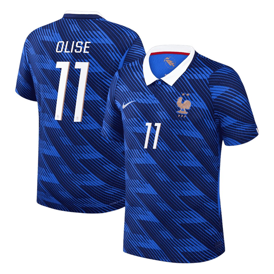 OLISE #11 France Mens Home Soccer Jersey World Cup 2026 Blue - Player Version