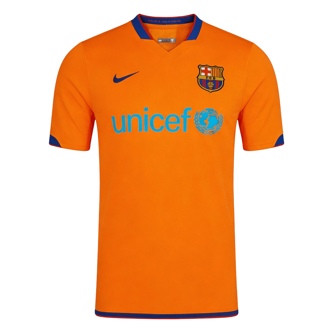 Retro Barcelona Mens Away Soccer Jersey 2006/07 Orange
