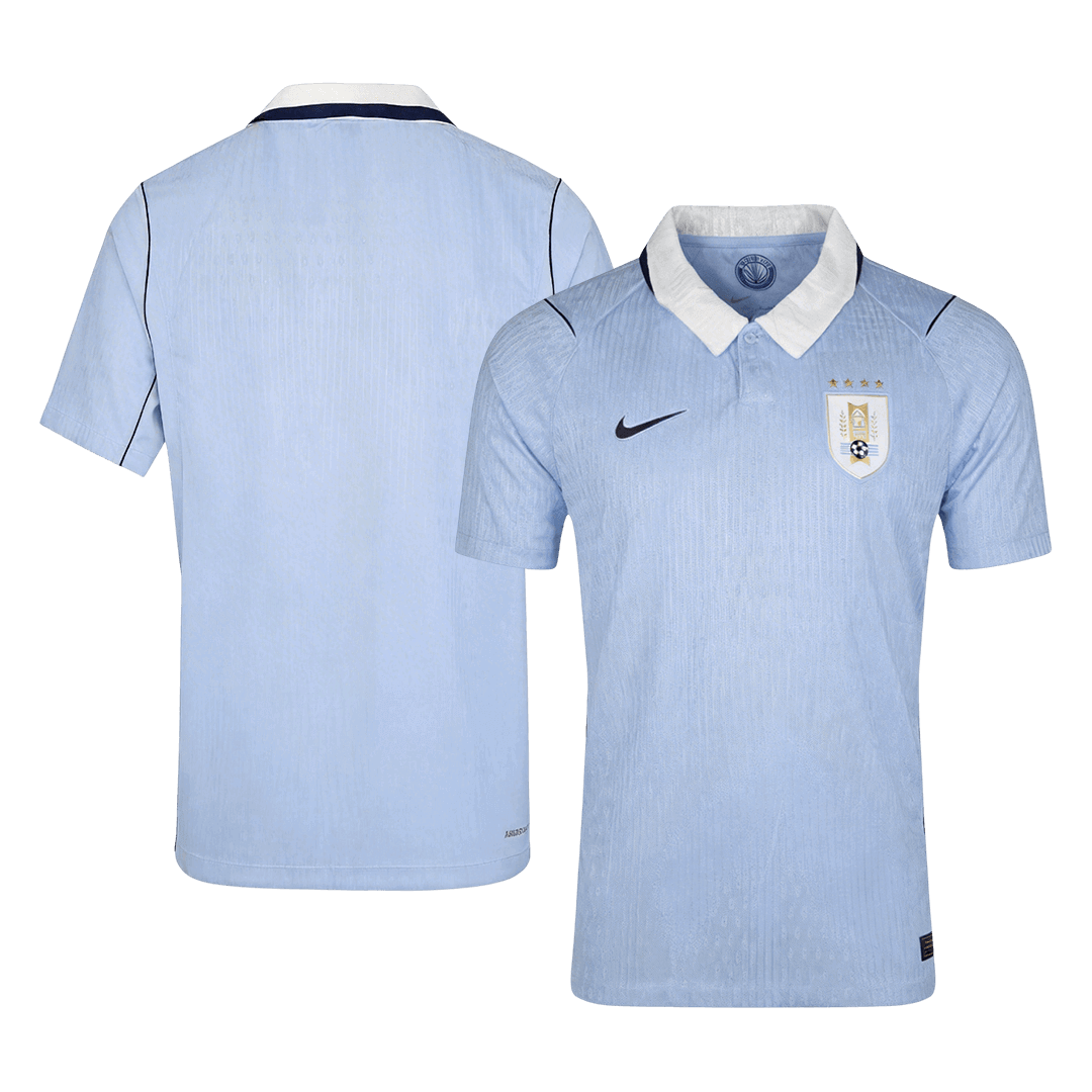 Uruguay Mens Home Soccer Jersey World Cup 2026 Blue - Player Version