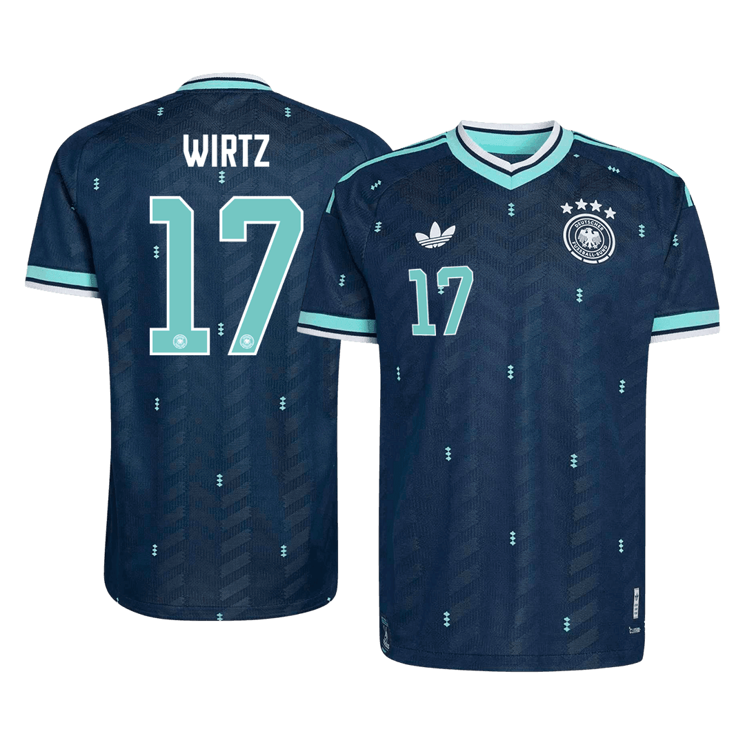 WIRTZ #17 Germany Mens Away Soccer Jersey World Cup 2026 Navy - Player Version