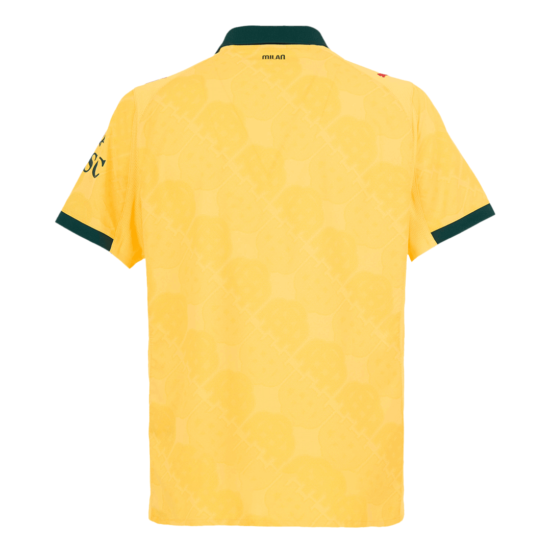 AC Milan Mens Third Away Soccer Jersey 2025/26 Yellow - Player Version