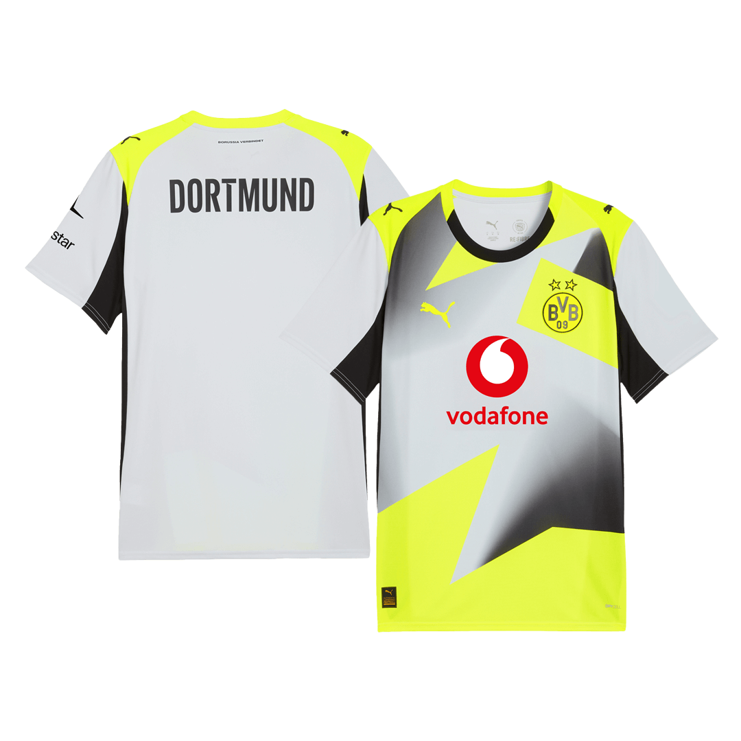Borussia Dortmund Mens Away Soccer Jersey 2025/26 Gray