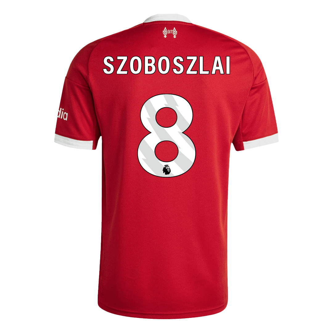 SZOBOSZLAI #8 Liverpool Mens Home Soccer Jersey 2025/26 Red