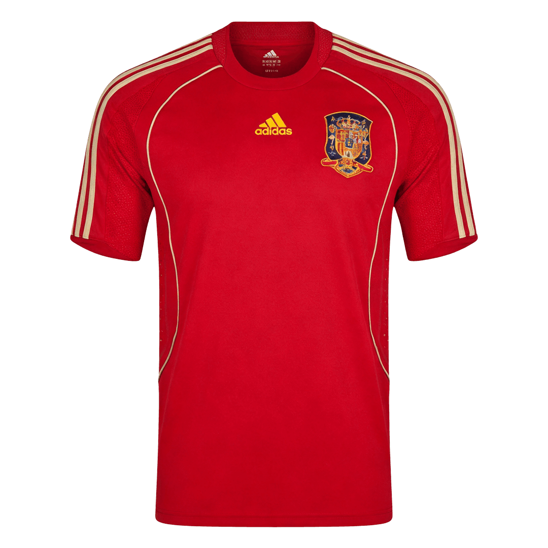 Retro Spain Mens Home Soccer Jersey 2008 Red