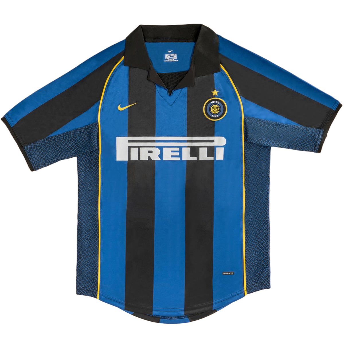 Retro Inter Milan Mens Home Soccer Jersey 2001/02 Blue&Black