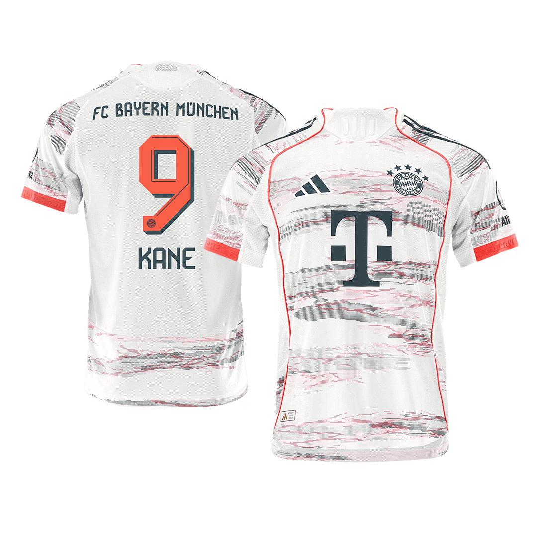 KANE #9 Bayern Munich Mens Away Soccer Jersey 2025/26 White - Player Version