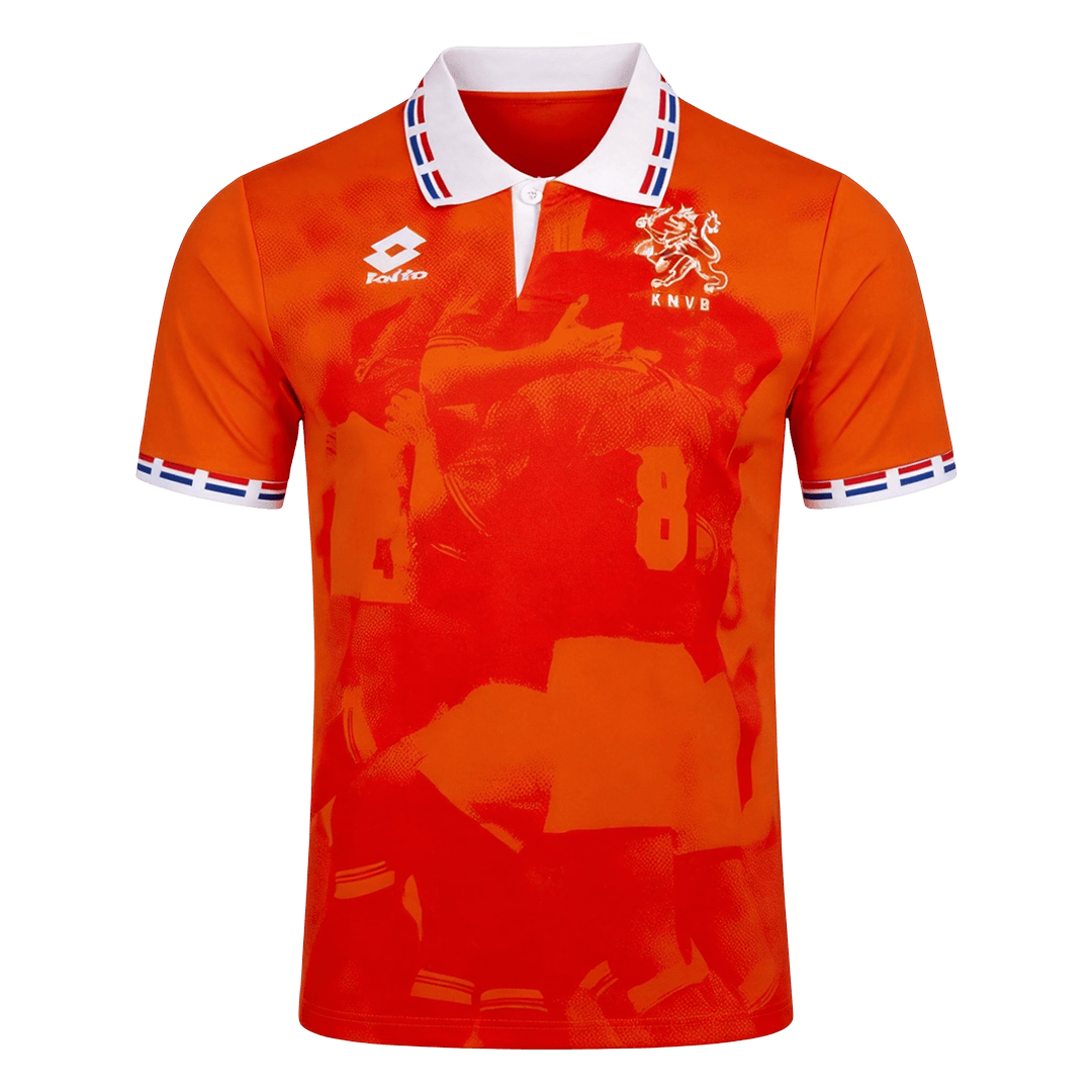 Retro Netherlands Mens Home Soccer Jersey 1996 Orange
