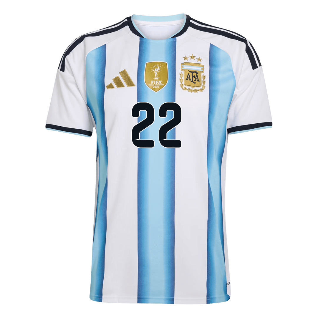 L. MARTINEZ #22 Argentina Mens Home Soccer Jersey World Cup 2026 Blue&White [PREMIUM]