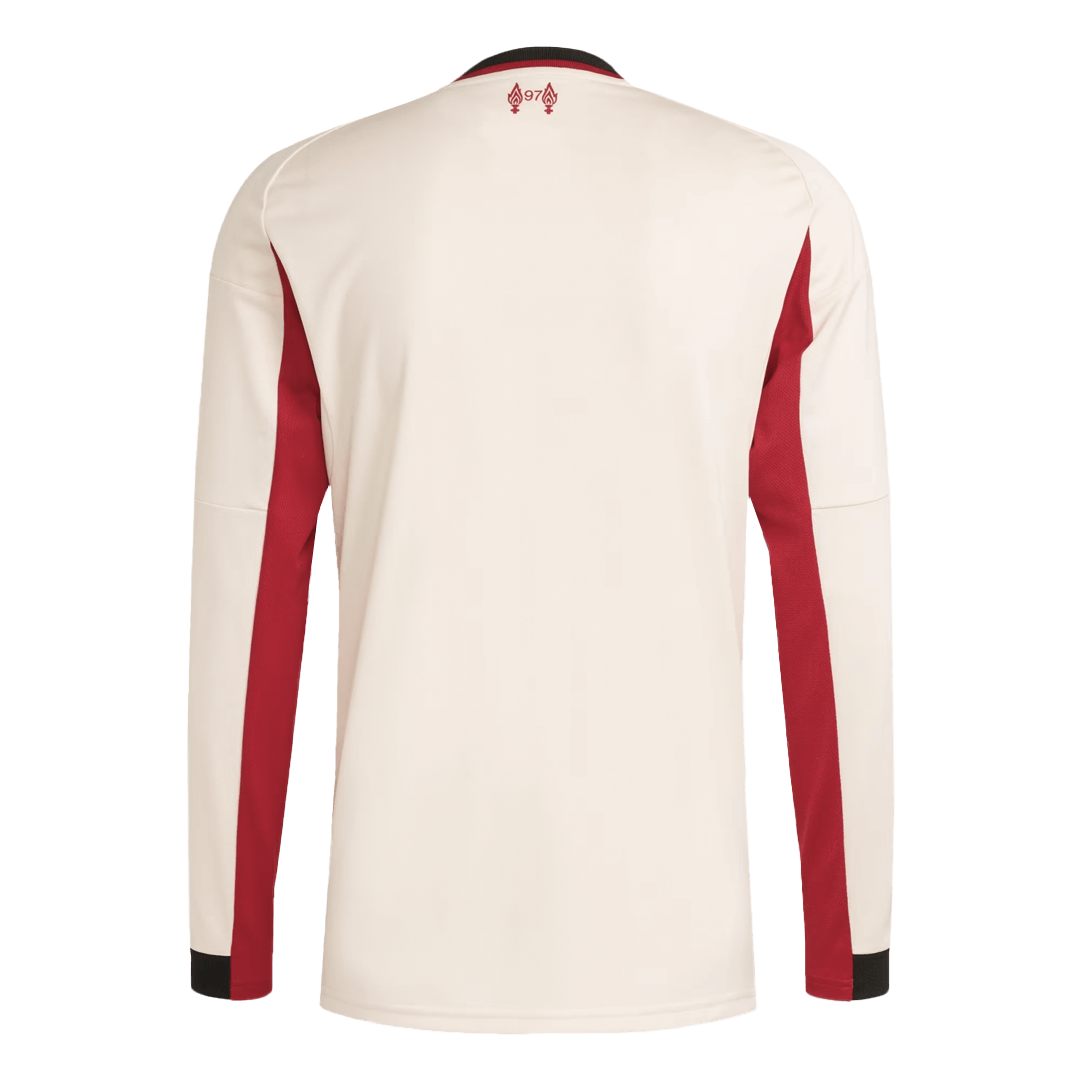 Liverpool Mens Away Long Sleeve Soccer Jersey 2025/26 White