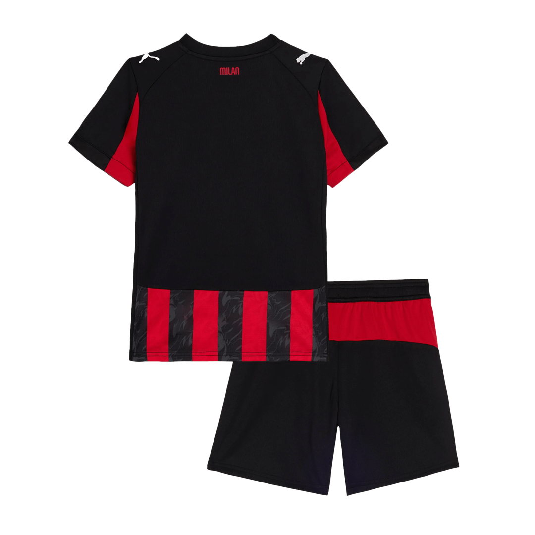 AC Milan Kids Home Soccer Kit 2025/26 Red&Black