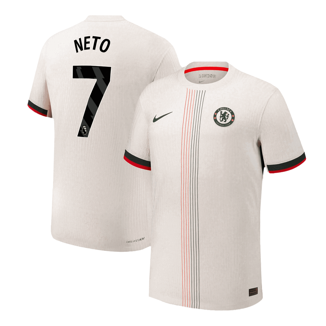 NETO #7 Chelsea Mens Away Soccer Jersey 2025/26 White - Player Version
