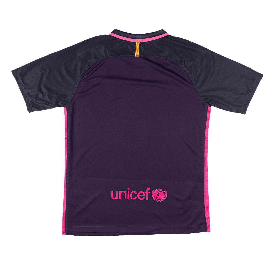 Retro Barcelona Mens Away Soccer Jersey 2016/17 Purple