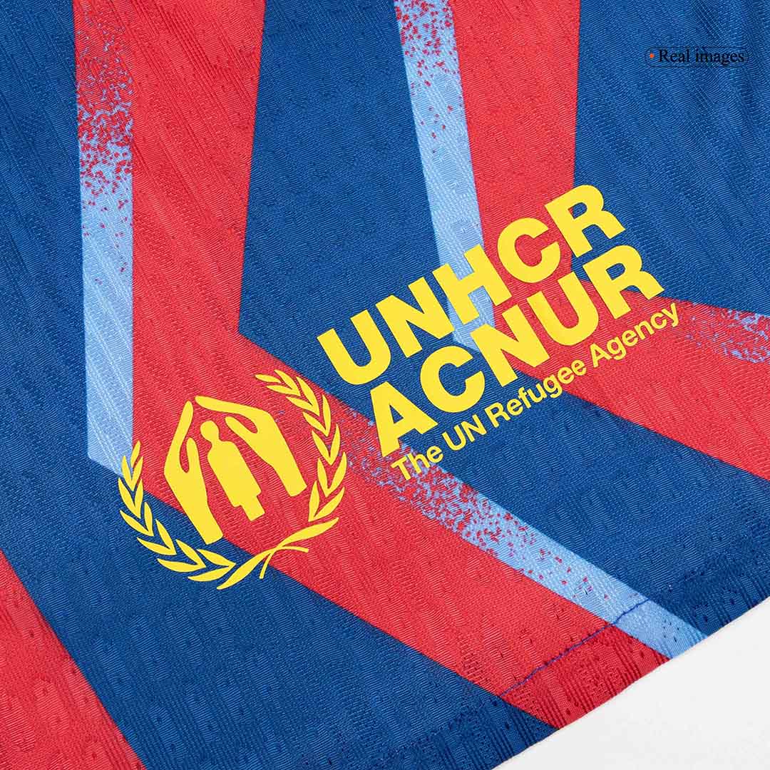 Barcelona Mens Fourth Away Soccer Jersey 2025/26 Red&Blue - Player Version