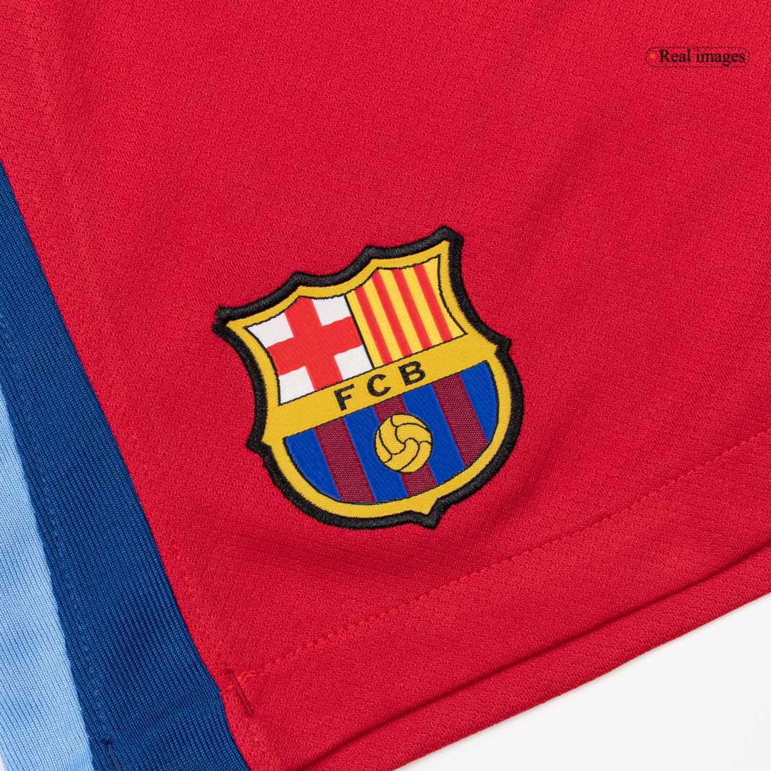 Barcelona Mens Fourth Away Soccer Shorts 2025/26 Red