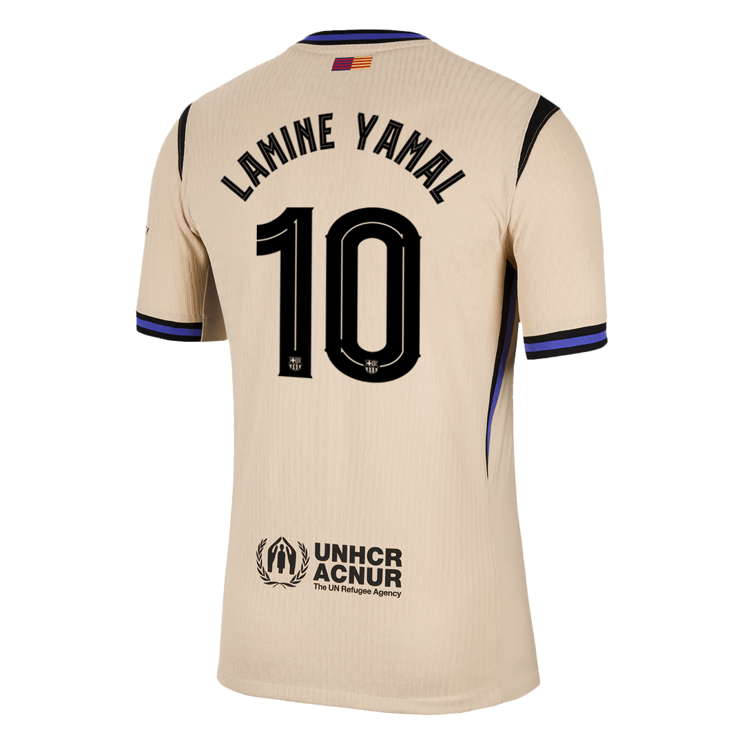 LAMINE YAMAL #10 Barcelona Mens Away Soccer Jersey UCL 2025/26 Yellow - Player Version
