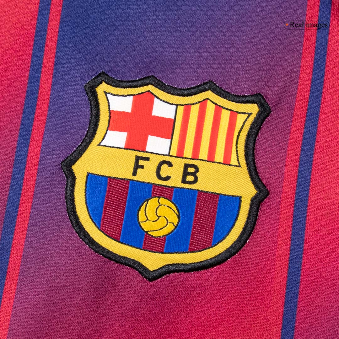 Barcelona Mens Home Long Sleeve Soccer Jersey 2025/26 Red&Blue