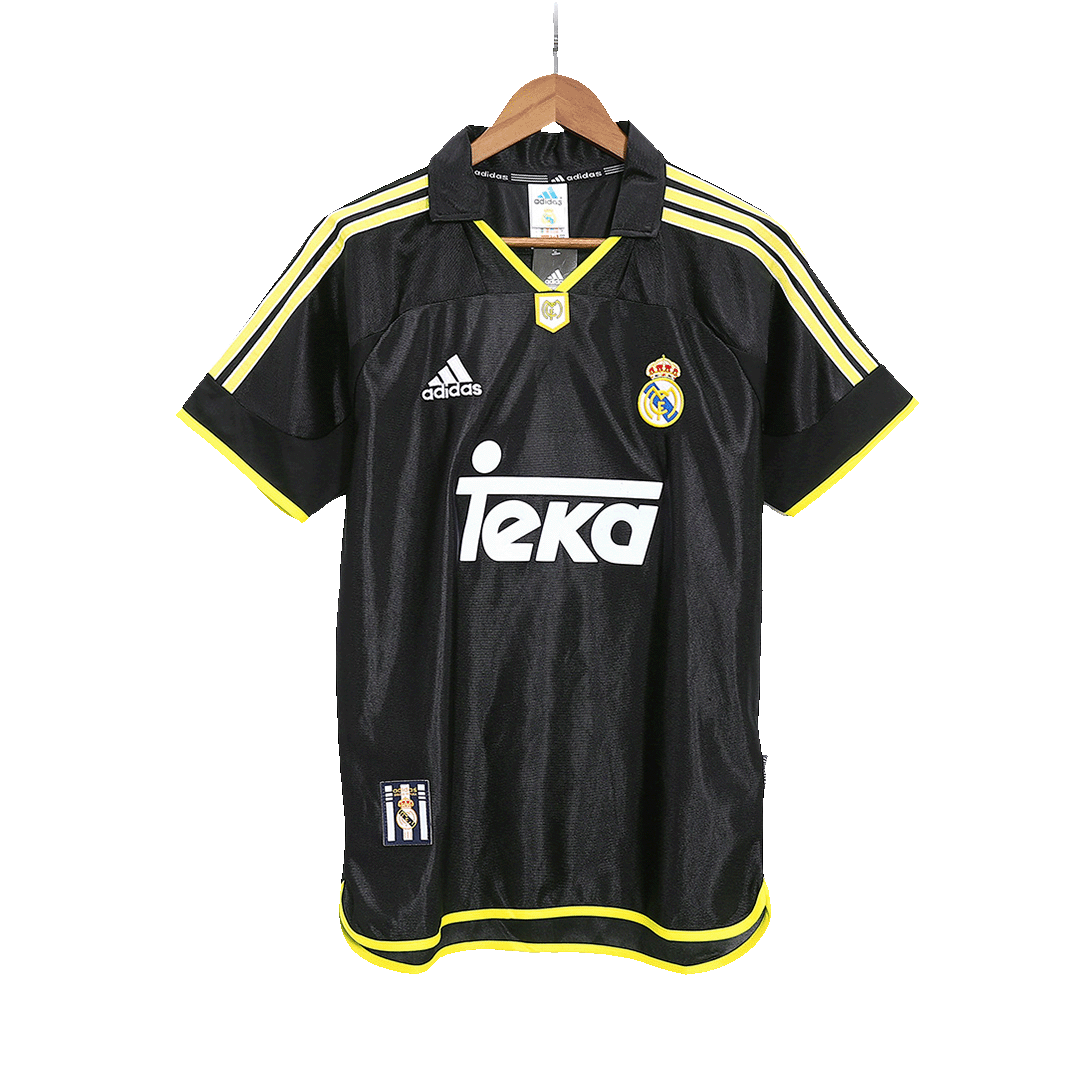 Retro Real Madrid Mens Away Soccer Jersey 1999/00 Black
