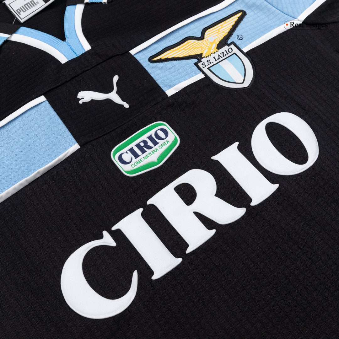 Retro Lazio Mens Away Soccer Jersey 1998/99 Navy