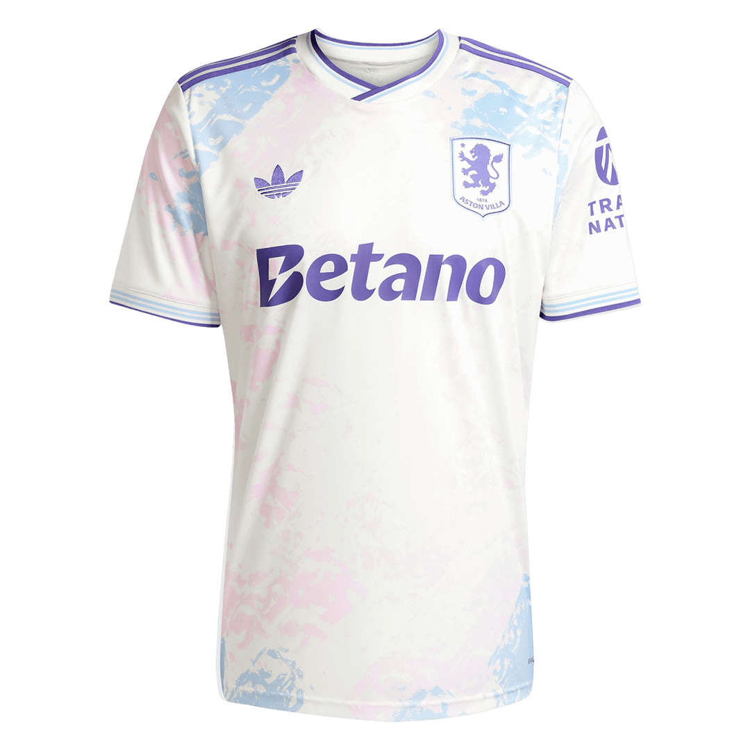 Aston Villa Mens Third Away Soccer Jersey 2025/26 White