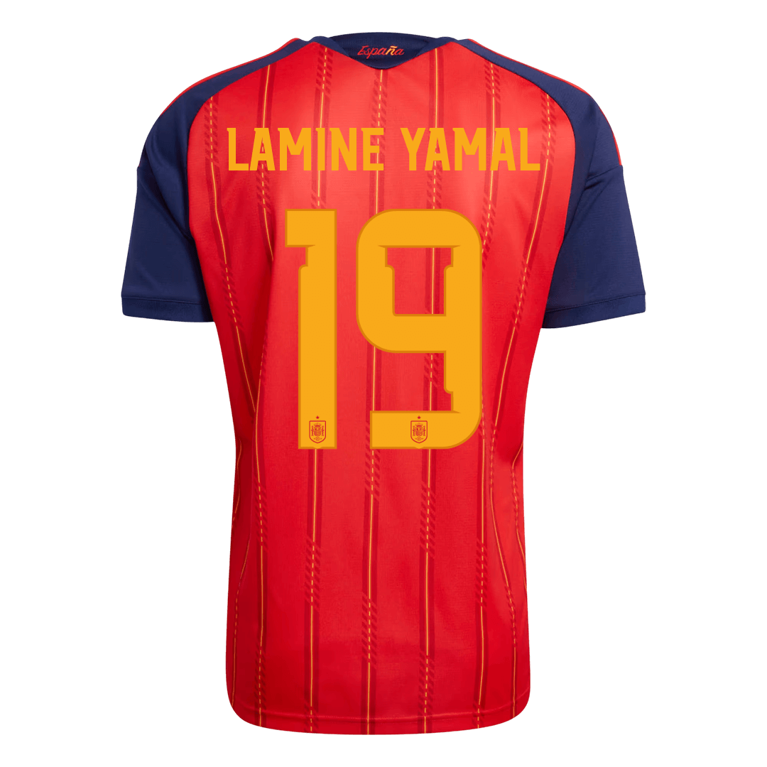 LAMINE YAMAL #19 Spain Mens Home Soccer Jersey World Cup 2026 Red [PREMIUM]