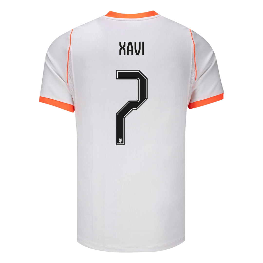 XAVI #7 Netherlands Mens Away Soccer Jersey World Cup 2026 White
