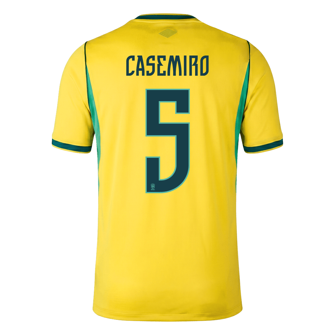 CASEMIRO #5 Brazil Mens Home Soccer Jersey World Cup 2026 Yellow [PREMIUM]