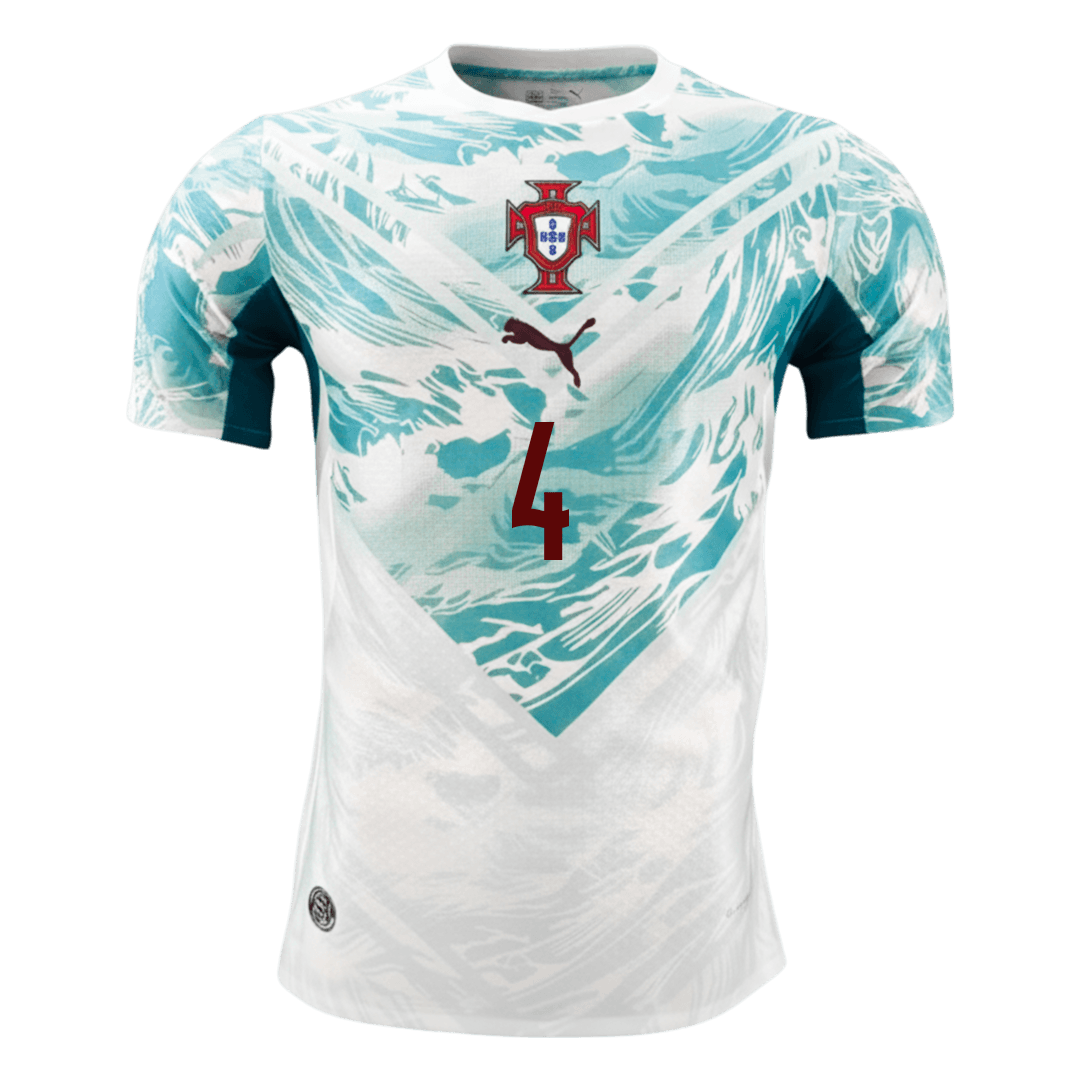 RÚBEN DIAS #4 Portugal Mens Away Soccer Jersey World Cup 2026 White&Green - Player Version