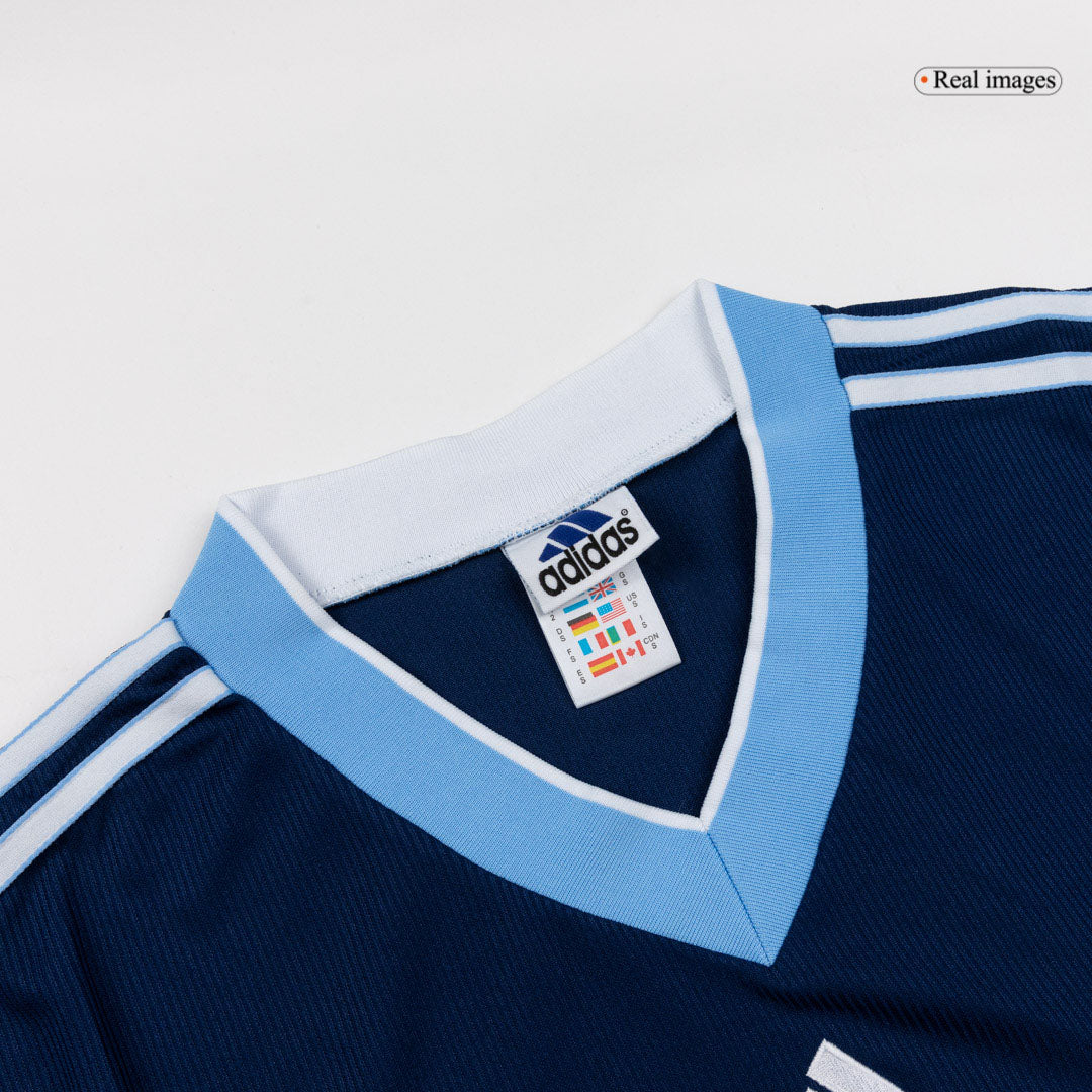 Retro Argentina Mens Away Soccer Jersey 1998 Navy
