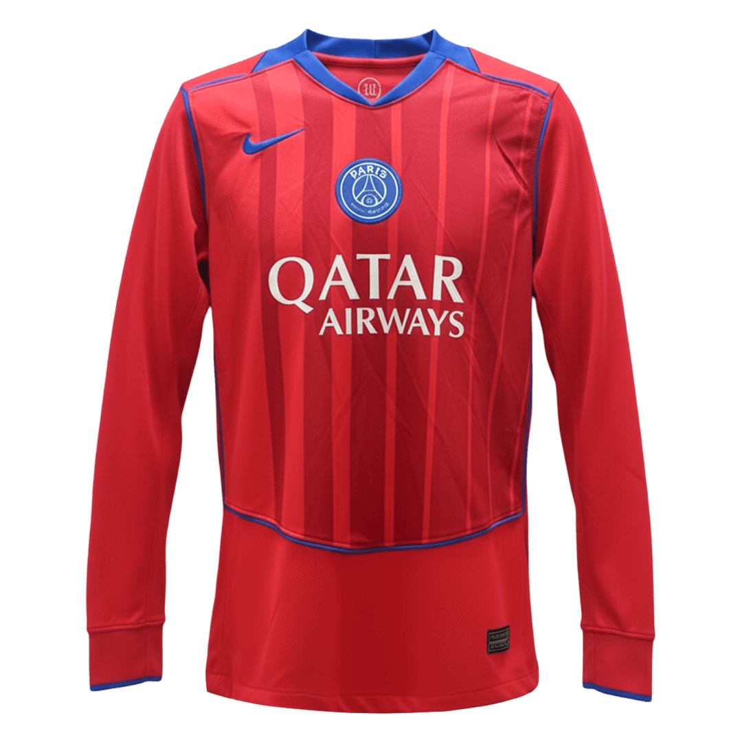 PSG Mens Long Sleeve Soccer Jersey 2025/26 Red