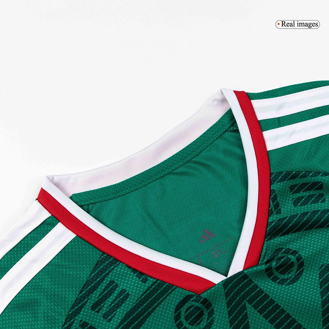 Mexico Mens Home Long Sleeve Soccer Jersey World Cup 2026 Green