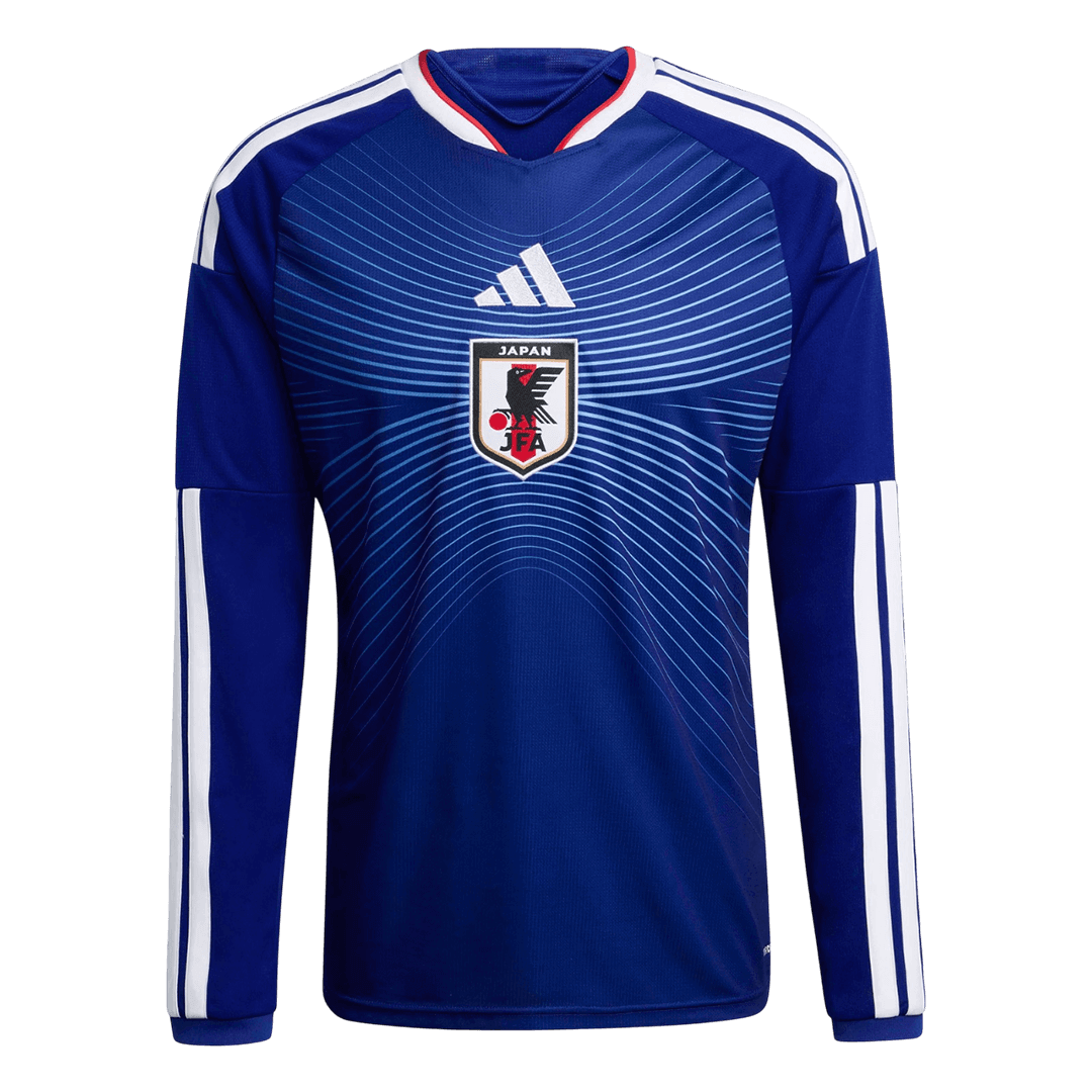 Japan Mens Home Long Sleeve Soccer Jersey World Cup 2026 Navy