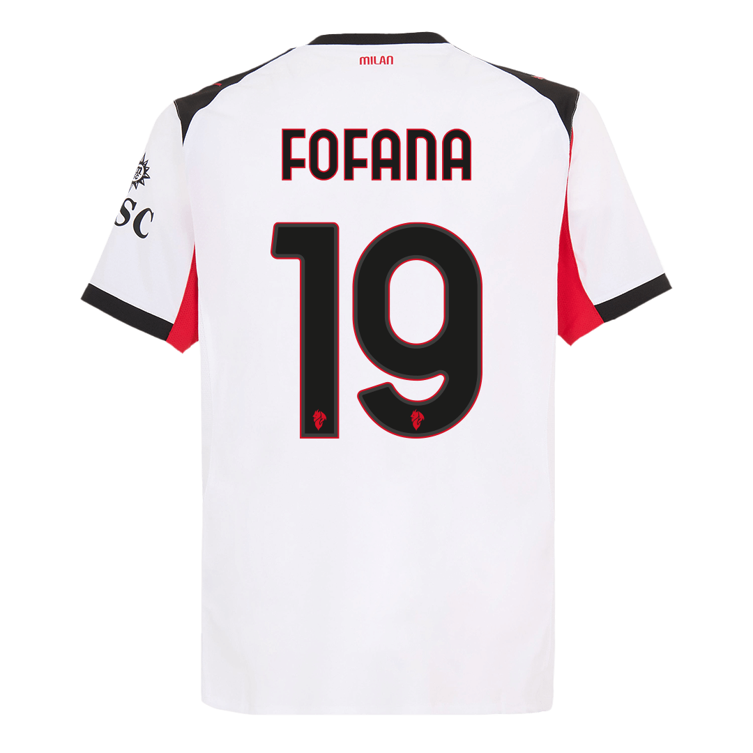 FOFANA #19 AC Milan Mens Away Soccer Jersey 2025/26 White - Player Version