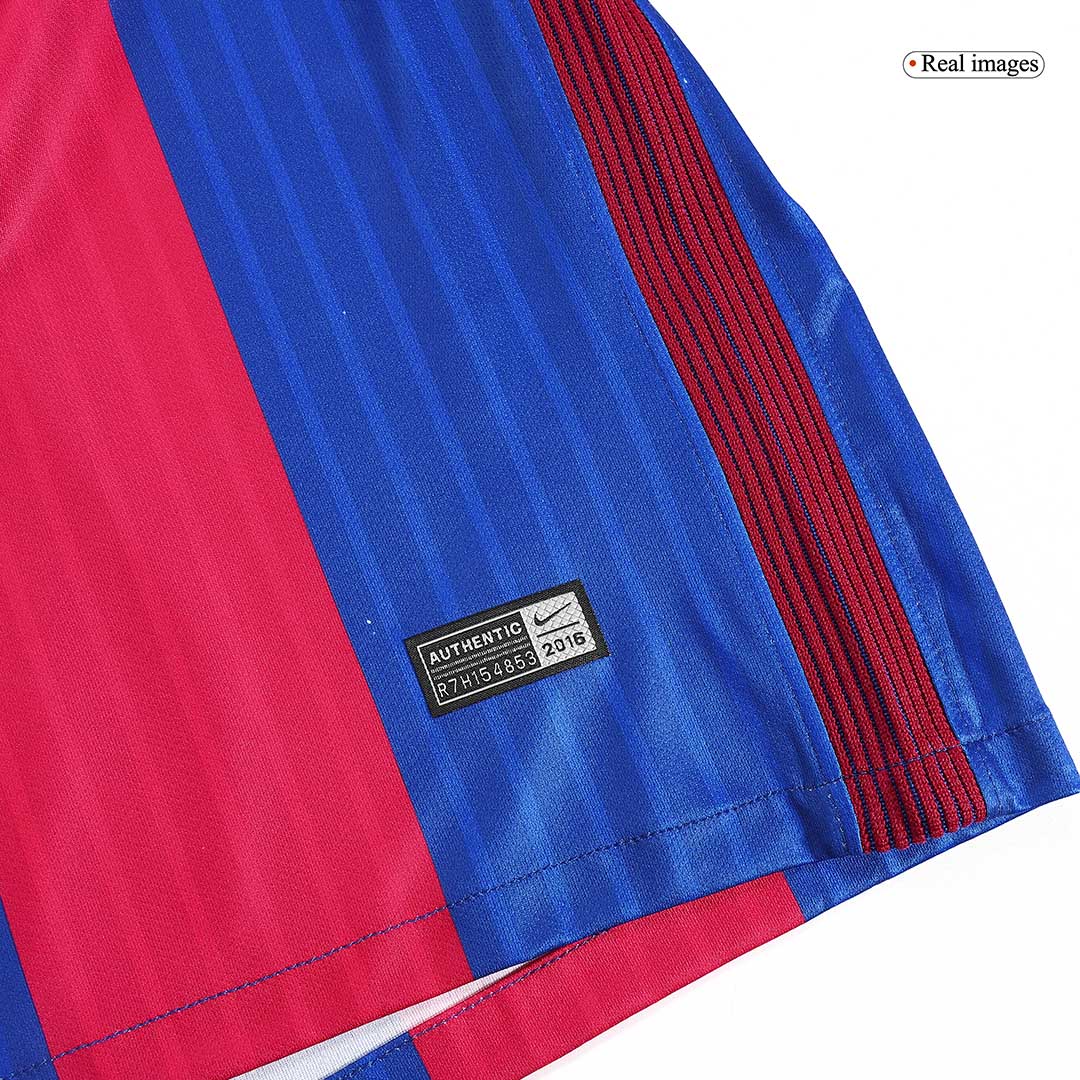 Retro MESSI #10 Barcelona Mens Home Soccer Jersey 2016/17 Red&Blue