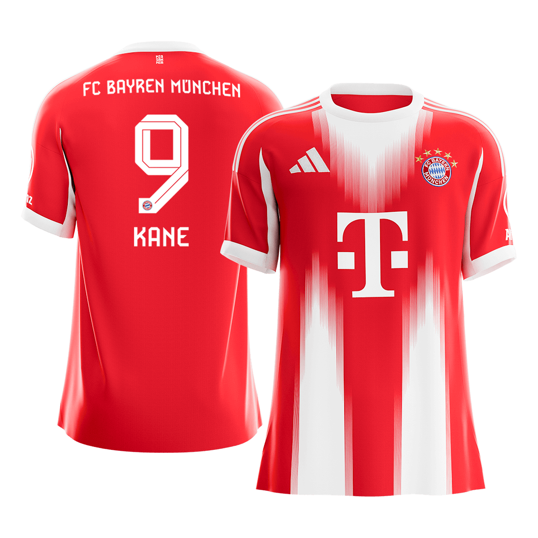 KANE #9 Bayern Munich Mens Home Soccer Jersey 2025/26 Red [PREMIUM]