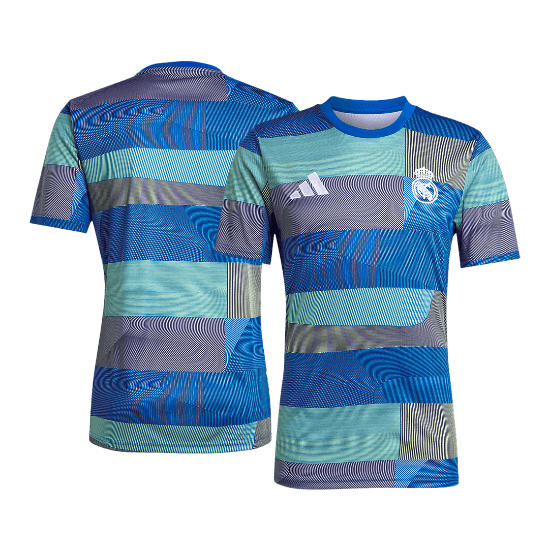 Real Madrid Mens Pre-Match Soccer Jersey 2025/26 Blue