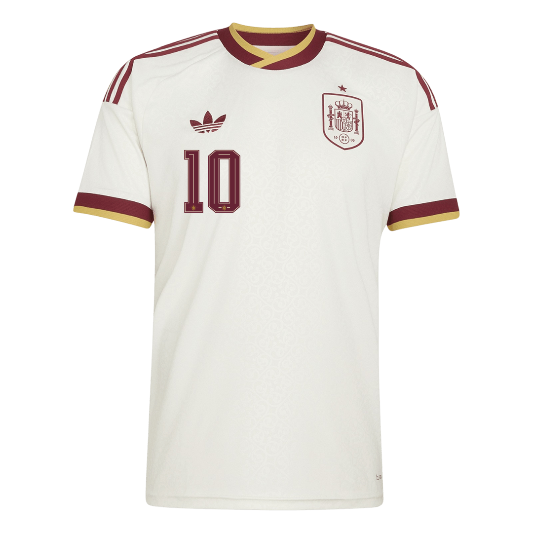 OLMO #10 Spain Mens Away Soccer Jersey World Cup 2026 White