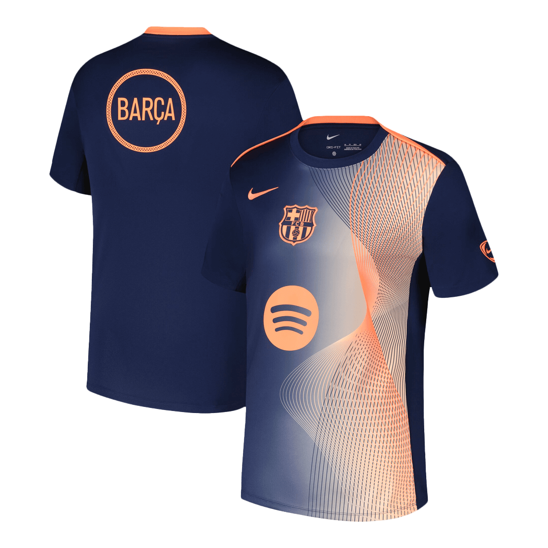Barcelona Mens Soccer Jersey 2025/26 Orange&Black