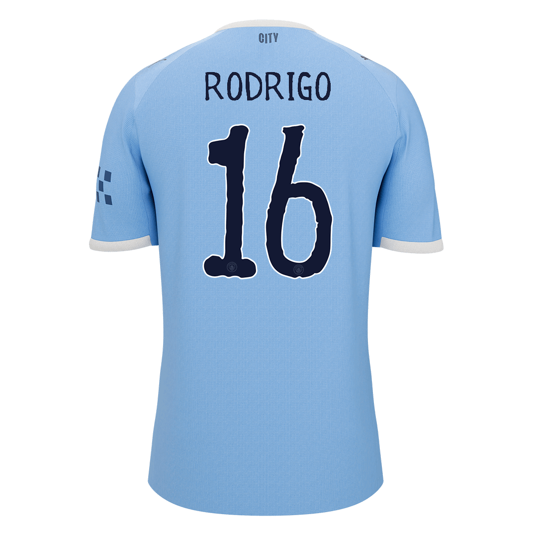 RODRIGO #16 Manchester City Mens Home Soccer Jersey World Cup 2025/26 Blue [PREMIUM]