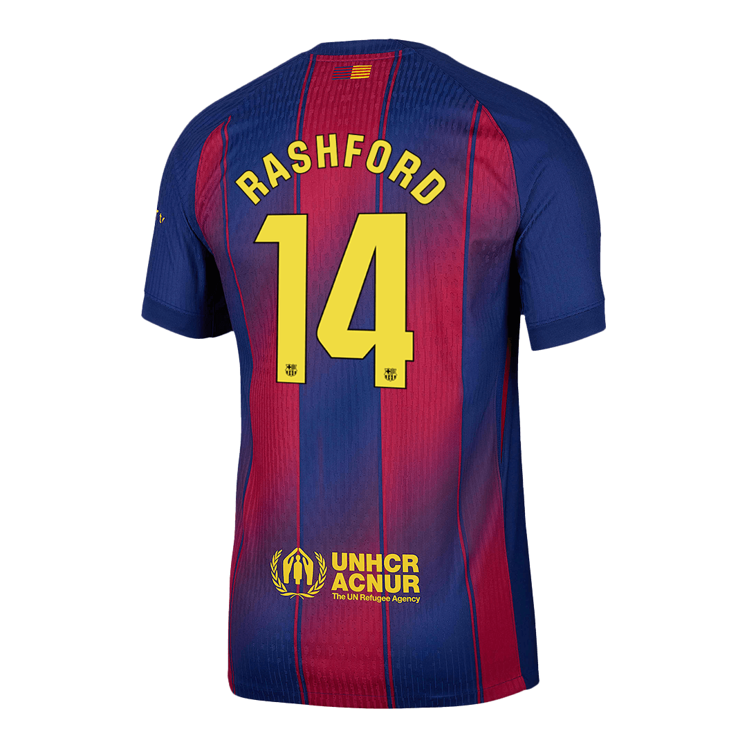 RASHFORD #14 Barcelona Mens Home Soccer Jersey 2025/26 Red&Blue - Player Version