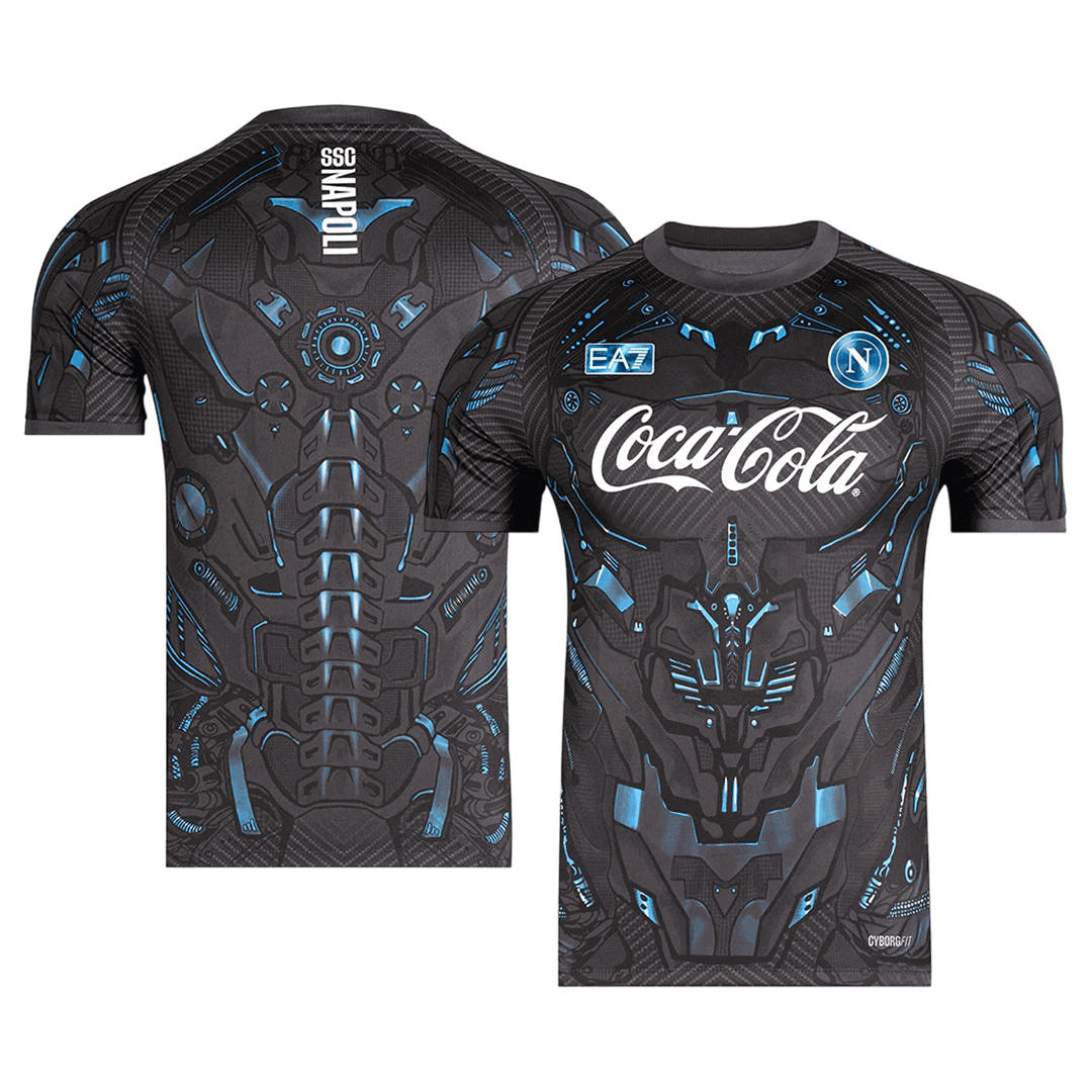 Napoli Mens Pre-Match Soccer Jersey 2025/26 Black