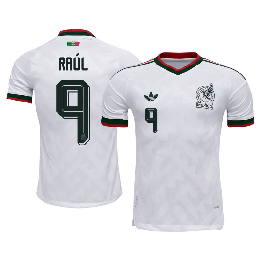 RAÚL #9 Mexico Mens Away Soccer Jersey World Cup 2026 White - Player Version