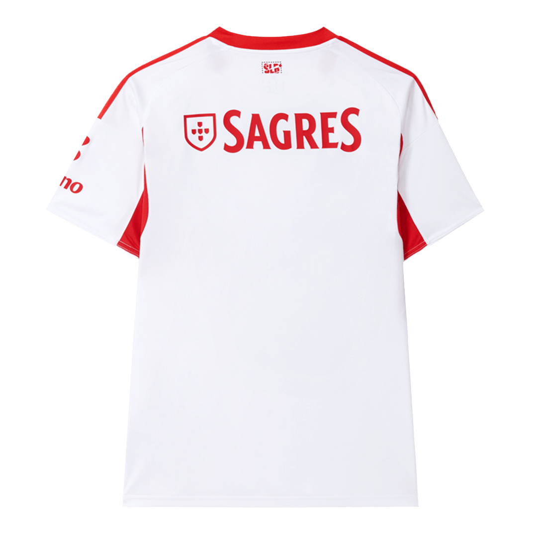 Benfica Mens Third Away Soccer Jersey 2025/26 White
